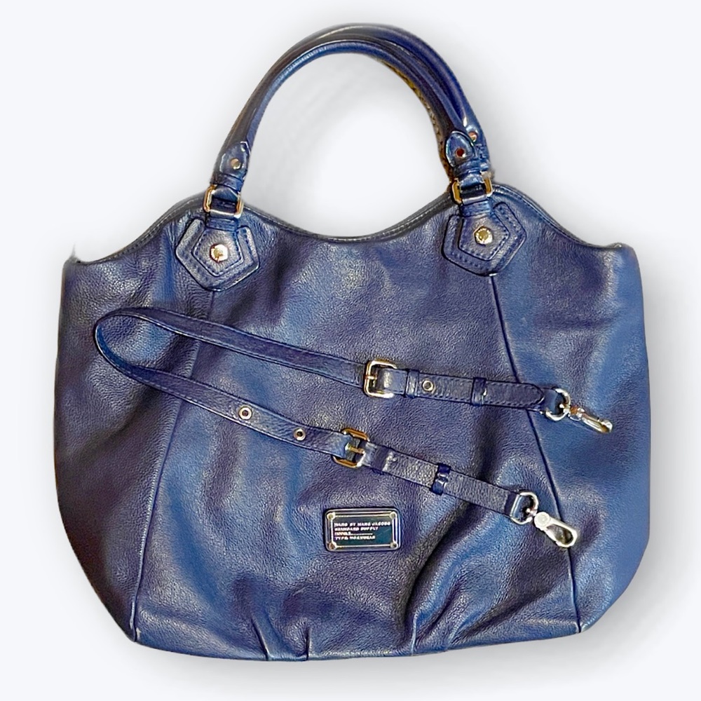 Marc by Marc Jacobs Blue Leather Crossbody Hobo Handbag
